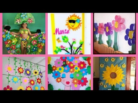 ¡Decoración primaveral para la sala de jardín de infantes! ¡Decoración primaveral para la sala de jardín de infantes!