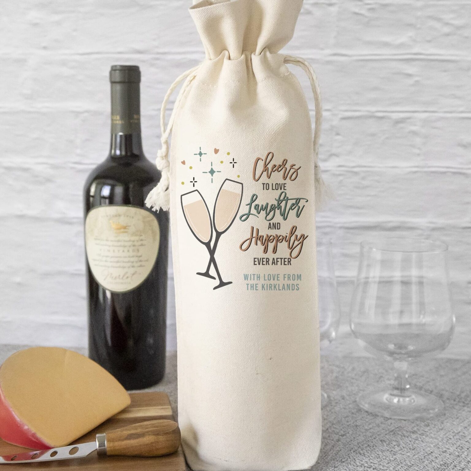 Leonardo - Copa De Vino Con Grabado - Wine Buddy - Regalo Para