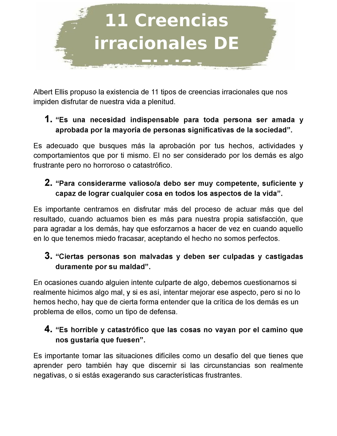 Descubre las 11 ideas irracionales de Albert Ellis 1 Descubre las 11 ideas irracionales de Albert Ellis