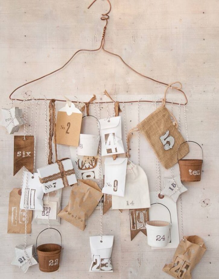 Ideas creativas para tu calendario de adviento. 1 Ideas creativas para tu calendario de adviento.