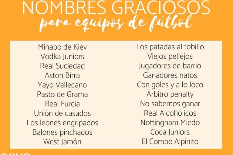 Propuestas creativas para nombre de equipo de fútbol
