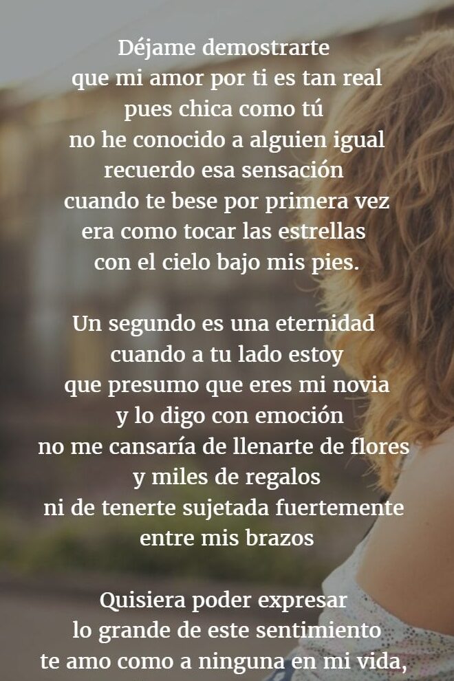 Versos de amor para la mujer de mi vida en su día especial